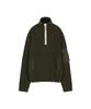 ADSB ANDERSSON BELL Double Layered Quarter Zip-Up Sweater (Khaki/Black)