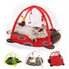 52x35cm cat play mat cat tent activity center with hanging cat toy ball mouse outdoor pet bed cat play tent easy to carry