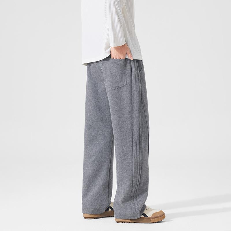 American trendy brand heavy sweatpants men's autumn and winter new men's loose straight casual pants wholesale