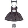 Takara Tomy Licca-chan Dress My Choice Sanrio Characters Outfit with Headband Kuromi Toy for Ages 3 and Up