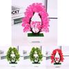 Artificial Heartshaped Chrysanthemum Plant With Plastic Materials For Home Office Decor