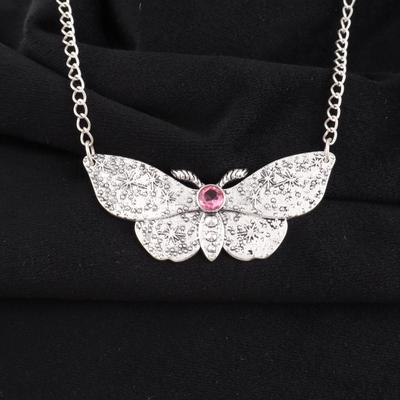 Pink Tourmaline Gemstone 925 Sterling Silver Jewelry Partywear Pendant 0.7" Gift CP-35-11