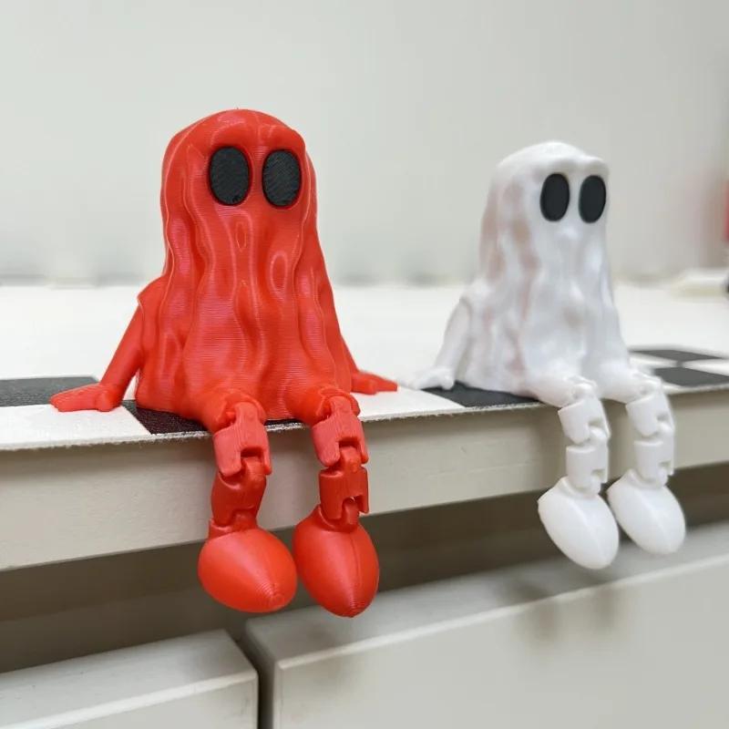 3D Printed Halloween Ghost Home Decoration Ornament Joint Movable Carnival Night Party Dress Up Children's Toys Holiday Gifts