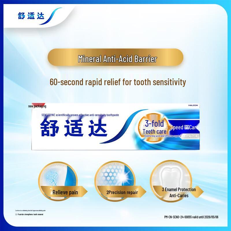 Sensodyne Rapid Relief Tandkräm 3-pack