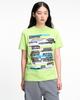 THEMUSEUMVISITOR Multi Text Graffiti T-Shirt (Green)