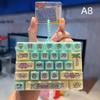 Mini Keyboard Keychain 26 Grids Creative Sea View Pendant Funny Decor for Key Ring Children's Day Gift