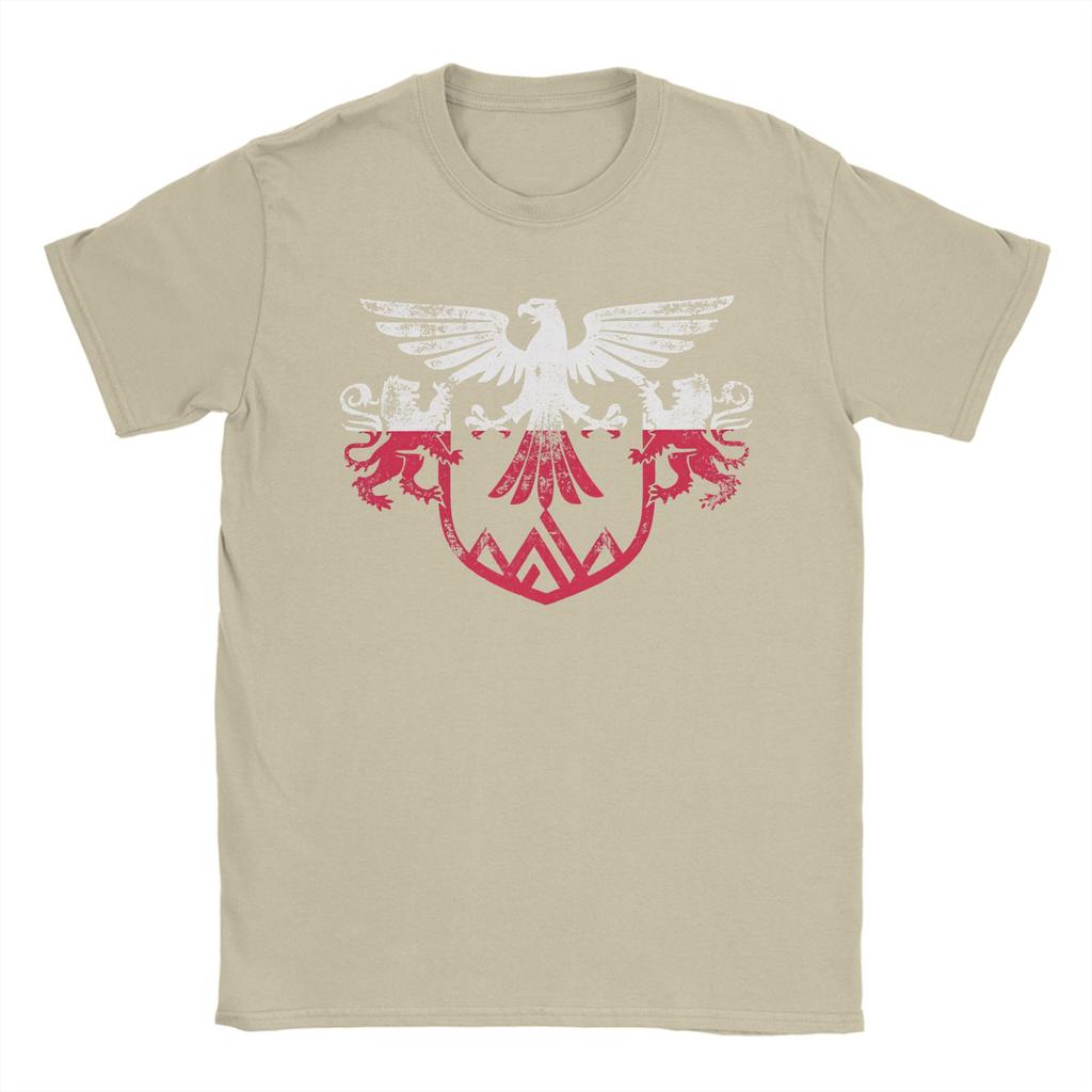 Poland Flag And Lion Wings Tshirt Hippie T Shirts Short Sleeve Classic Tops Summer Cotton O Neck Plus Size Clothing