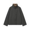 2026 Womens Stand Collar Reversible Jacket Slim Fit Vintage Short Coat Casual Commute Street Style