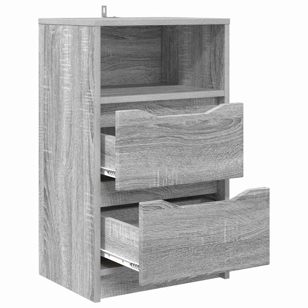 Nightstands 2 pcs Grey Sonoma 40 x 30 x 67 cm Particleboard