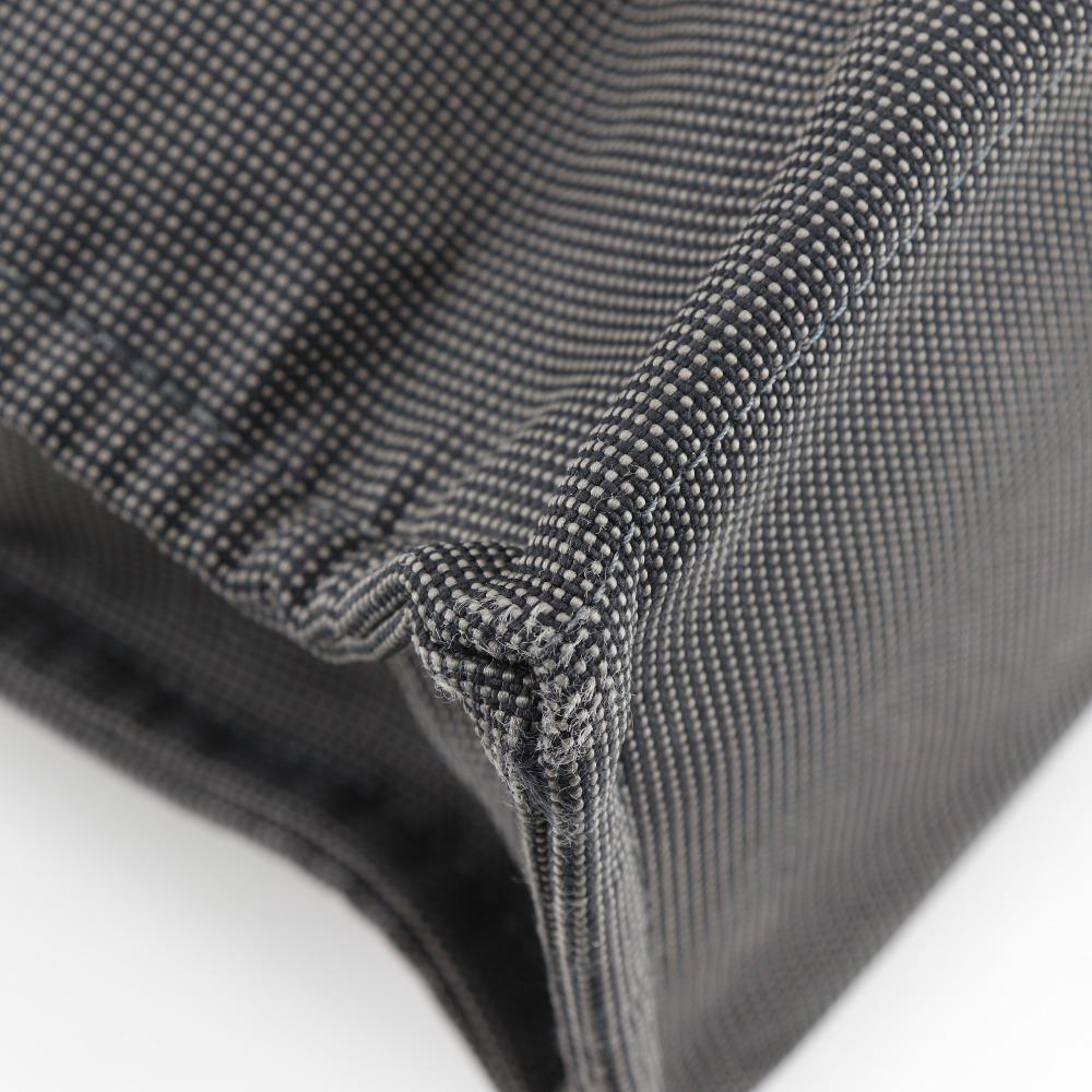 Hermes Herline ToteMM Handbag Gray Nylon Canvas Unisex Used