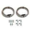 52" Length SS Braided Transmission Cooler Hose Lines For TH350 700R4 TH400
