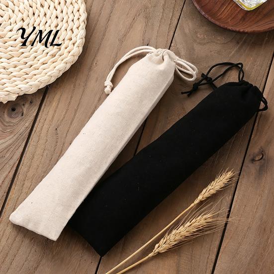 Portable Cutlery Storage for Picnic Drawstring Bag, Reusable Utensil Pouch, Washable Holder Students Organizer Chopsticks Spoons And Straws