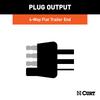 CURT 58030 Trailer Side 4-Pin Flat Wire Harness with 12" Wire