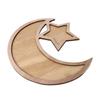Wooden Ornaments Table Decorations for Breakfast Dinner Dessert Pastry