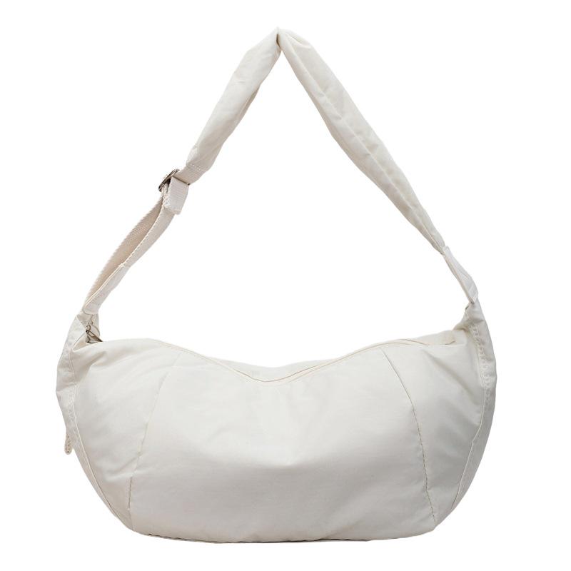 

2025 Versatile Solid Color Crossbody Work Tote Shoulder Bag with Fashion Wide Strap белый