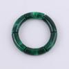 New Mixed Gold Color Tube Beads Acrylic Bracelets Bangles for Women Men Stretch Bamboo Curved Resin Bracelet Stack Jewelry Gifts