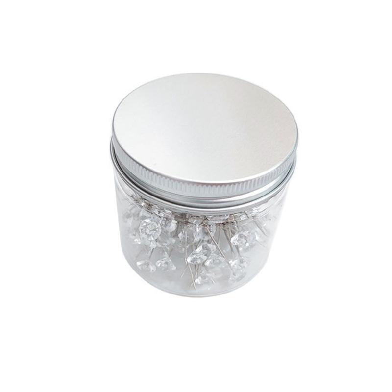 50/100/150/200Pcs Crystal Diamond Head Pins 1.5inch Diamond Head Straight Pins, Steel Bouquets Pins Corsages Flower Pins