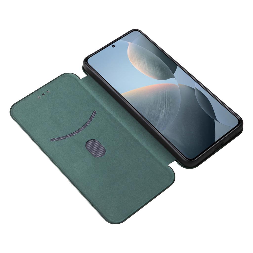 For Xiaomi 14T Case Carbon Fiber Texture Drop-Proof PU Leather Phone Cover