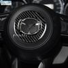 For Mazda CX-5 2017 18  Real Carbon Fiber Car Interior Steering Wheel Cover Trim Moldings Car Styling Accessories Stickers