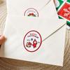 120pcs/roll Cartoon Merry Christmas Stickers Elliptical Decorative Gift Decorative Labels Easy to Use Convenient