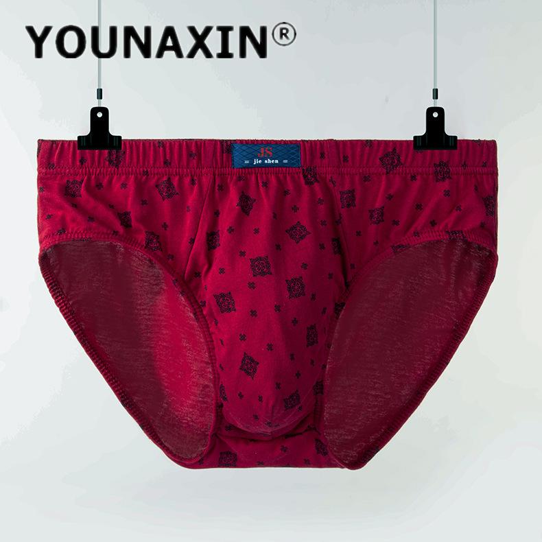 Velká velikost Pánské spodní prádlo Bavlněné slipy Spodky Kalhotky Potisk Spodky pro chlapce Prodyšné Kalhotky L XL 2XL 3XL 4XL
