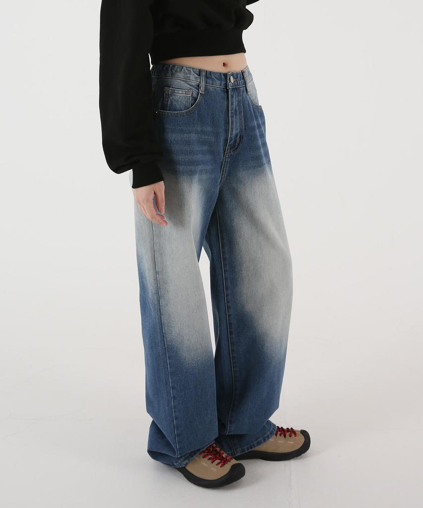 UMM Women'S Mid-Long Hidden Wide Denim Pants 4 Colors (Type B)