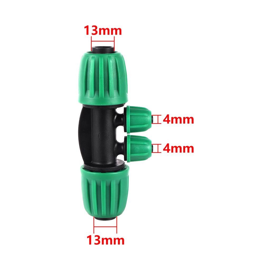 16mm PE Pipe Locked Connector Lock Nuts Garden Water Coupling 1/2'' Pipe 4/7mm Hose Fittings Garden Agriculture Irrigation Joint