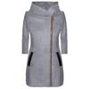 Autumn Winter Fashion Women Coat Solid Color Zip Up Long Sleeve Hooded Jacket Coat Outerwear Long Section Women's Coat