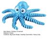 3D Printed Octopus Figurine Movable Joints Big Eyes Octopus Figure Articulated Sea Animal Model Fidget Toy Home Office Desktop Decoration Ornament