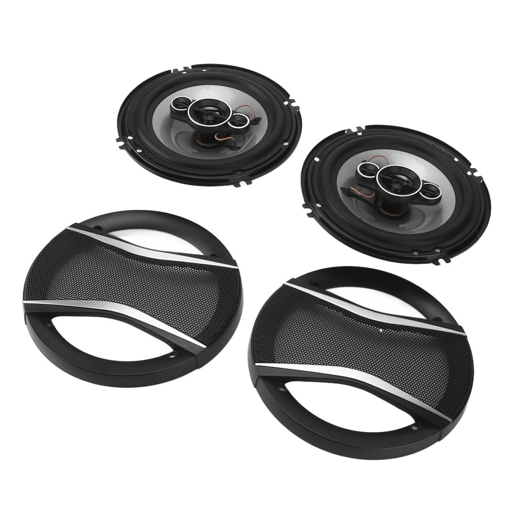 Pair Car Audio Speaker 6.5in Full Frequency 35hz‑22khz 91dB 4 Ohm  Round Universal Moisture Proof