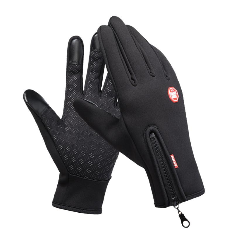 

Skiing Touch Screen Men Windproof Cycling Full Finger Gloves Warm Outdoor Gloves Driving Motorcycle Bike Winter Non-Slip Gloves M чёрный