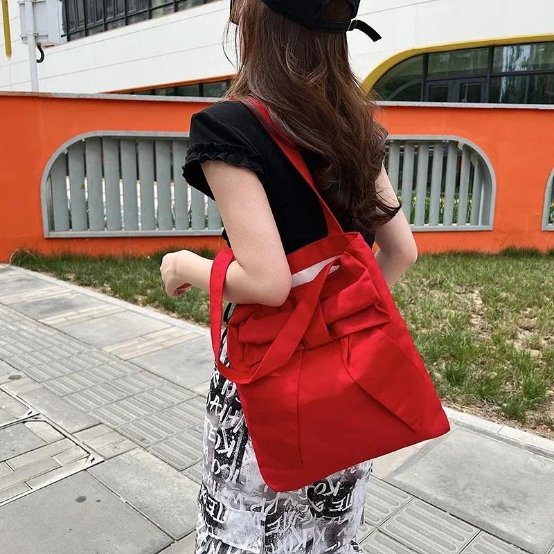 Casual Large-capacity Solid Zipper Shoulder Bags with Interior Compartment for Women  Hot-selling Canvas Bag
