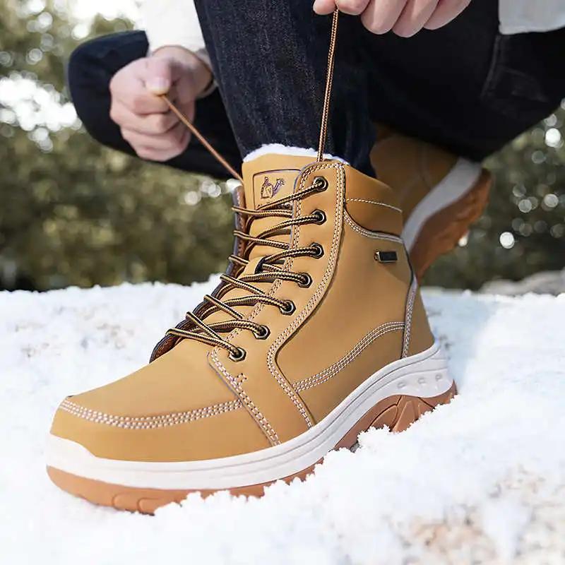 Fashion Anti-slip Snow Booties Vintage Boot Casual Luxury Brand Sneakers Man Vulcanized Man Shoes Sports Out Entertainment