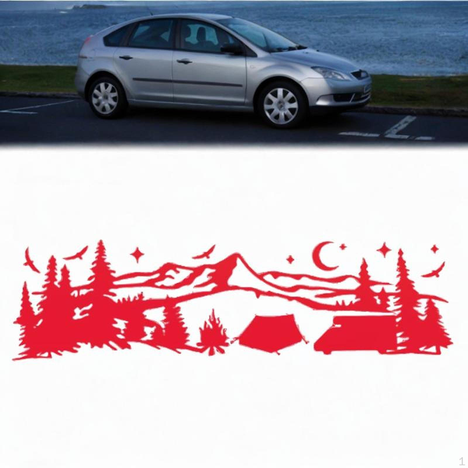 

Large Car Stickers Decals Hood Decor Vehicle Side for RV червоний