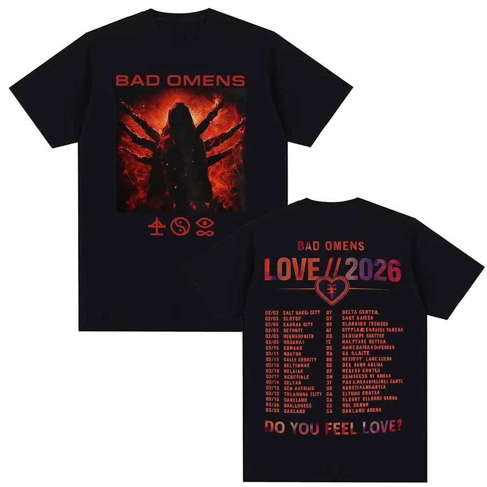 Band Bad Ounisexs Do You Feel Love Love 2026 Tour Merch T Shirt Unisex Clothes Fashion Vintage Tshirts Pure Cotton Fashion Tshirt