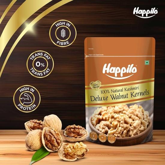 Happilo Deluxe 100% Natural Dried Kashmiri Walnut Kernels, 200g