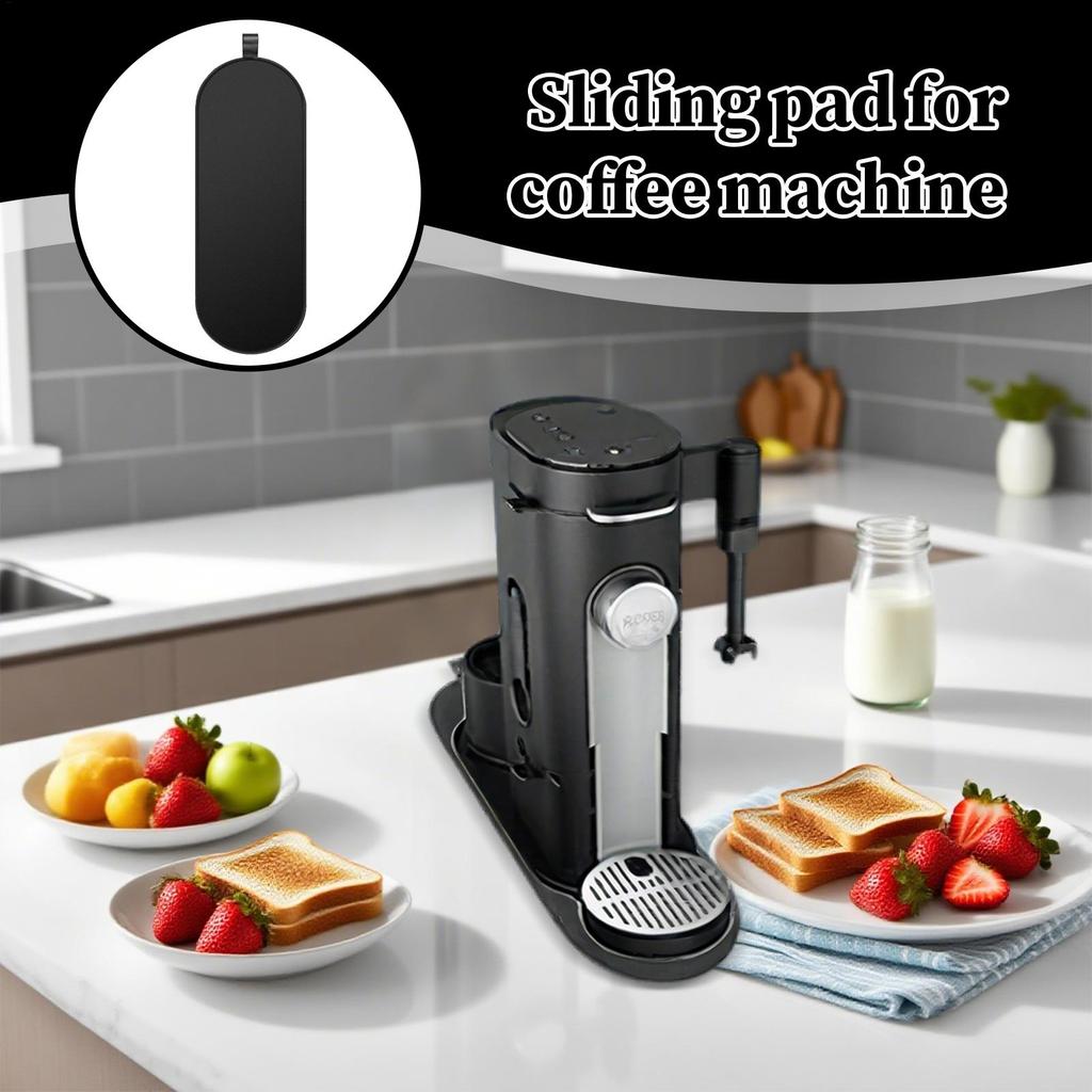 Sliding Mat For Coffee Machine Single Serve Coffee Machine Mat With Strap 16.5 X 5.9 Inch Cushion With Anti-Slip Base For