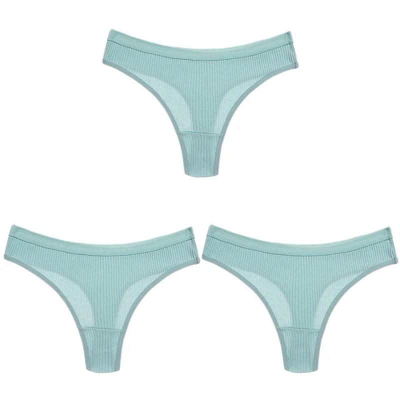 3Pcs Women Cotton Panties Fashion V Waist Underpants Sexy Girls Briefs M-2XL Low-Rise Ladies Underwear Women's Lingerie