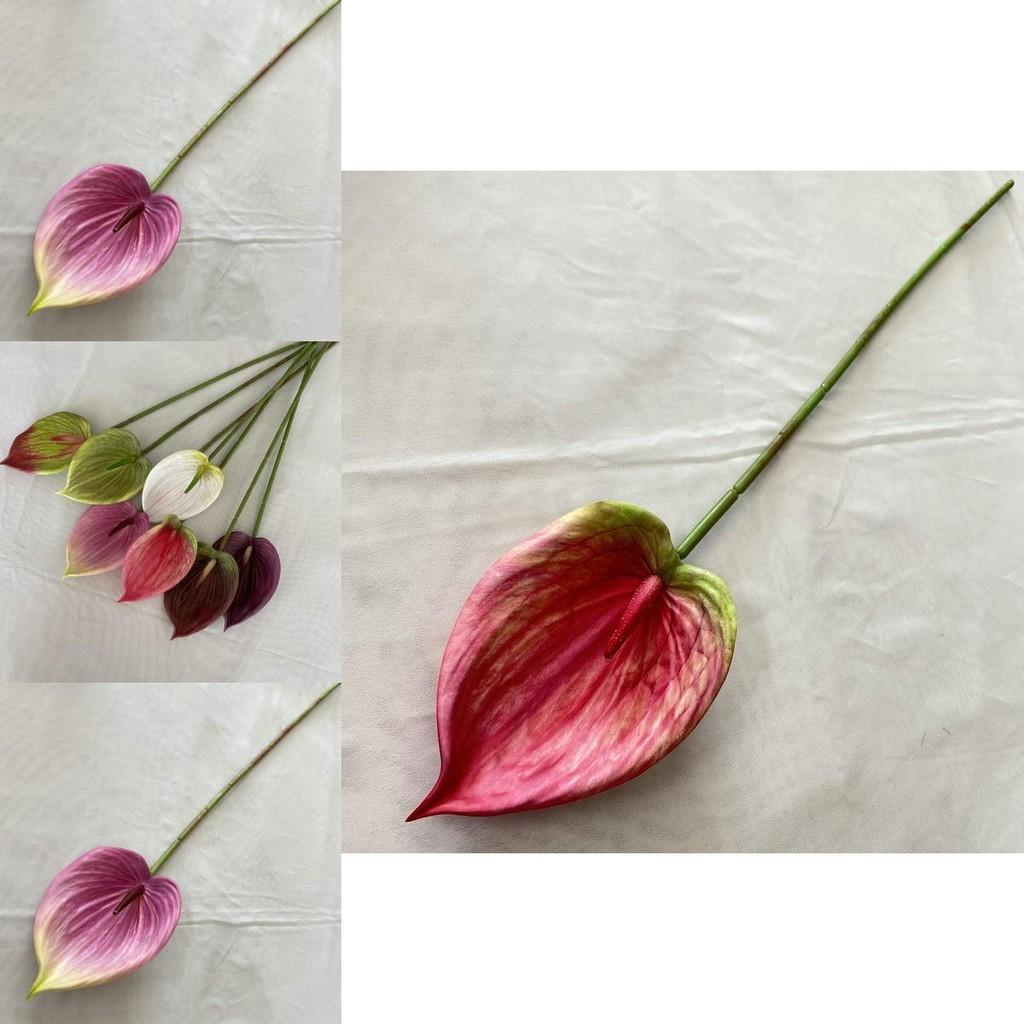 Faux Anthurium Plant Realistic Touch Indoor Outdoor Decoration For Photography Props