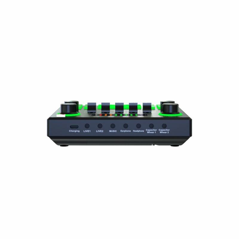 Live Streaming Sound Card with Voice Changer Microphone - Compatible with PC & Mobile Phone, Multiple Sound Effects Optional