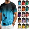 Men’s Summer Crew Neck Short Sleeve T Shirt with Hawaiian Print Casual Comfortable Fit Lightweight Top