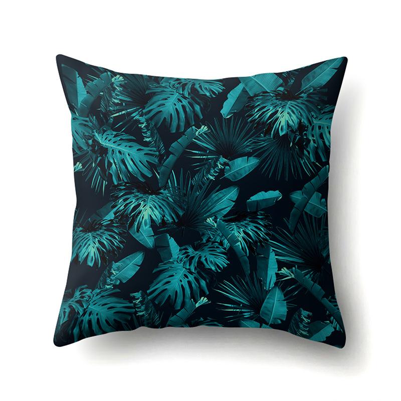 Polyester Pillowcase Plant Fresh Car Decoration Home Printed Pillowcase Sofa Cushion Cover