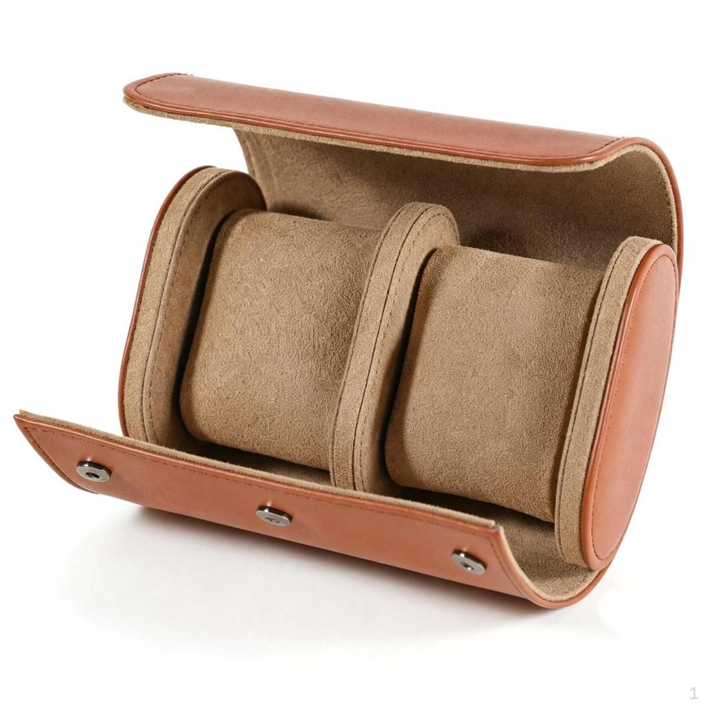 Watch Roll with Three Compartments Cylindrical Travel Structured for