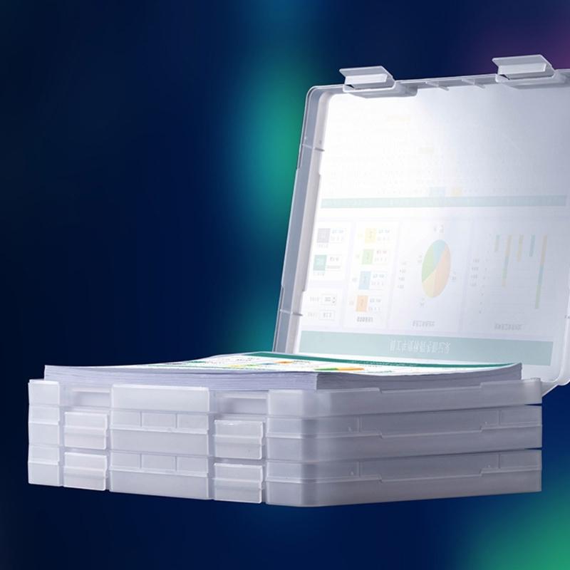 Portable A4 File Box Office Document Storage for Case Portable Project for Case A4 Paper Organizer for Office Travel 12.