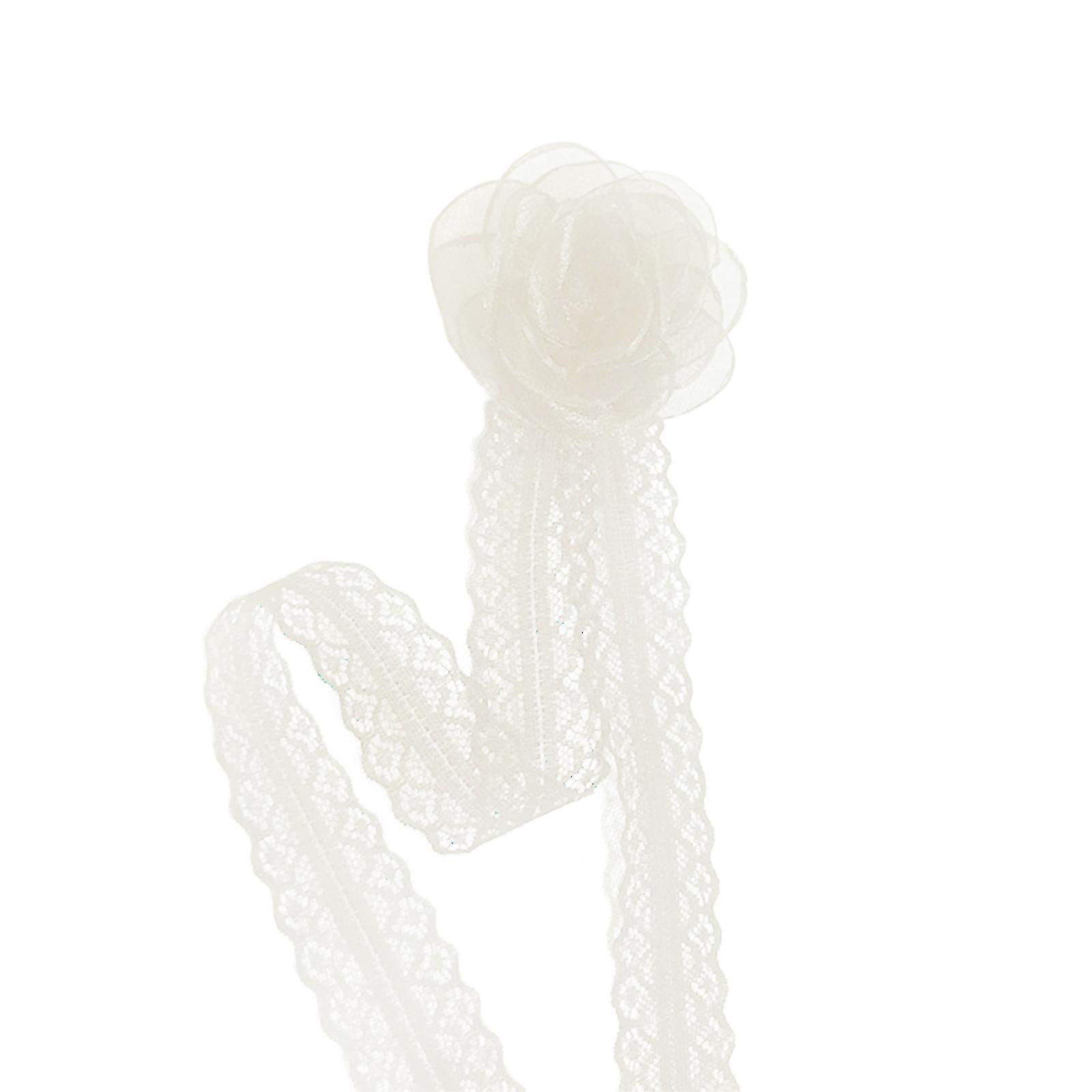 

Колье с розой и камелией, ожерелье на шнуровке, повязка для волос с цветком, женское колье с цветком, ожерелье с кружевным цветочным воротником, ожерелье бежевый