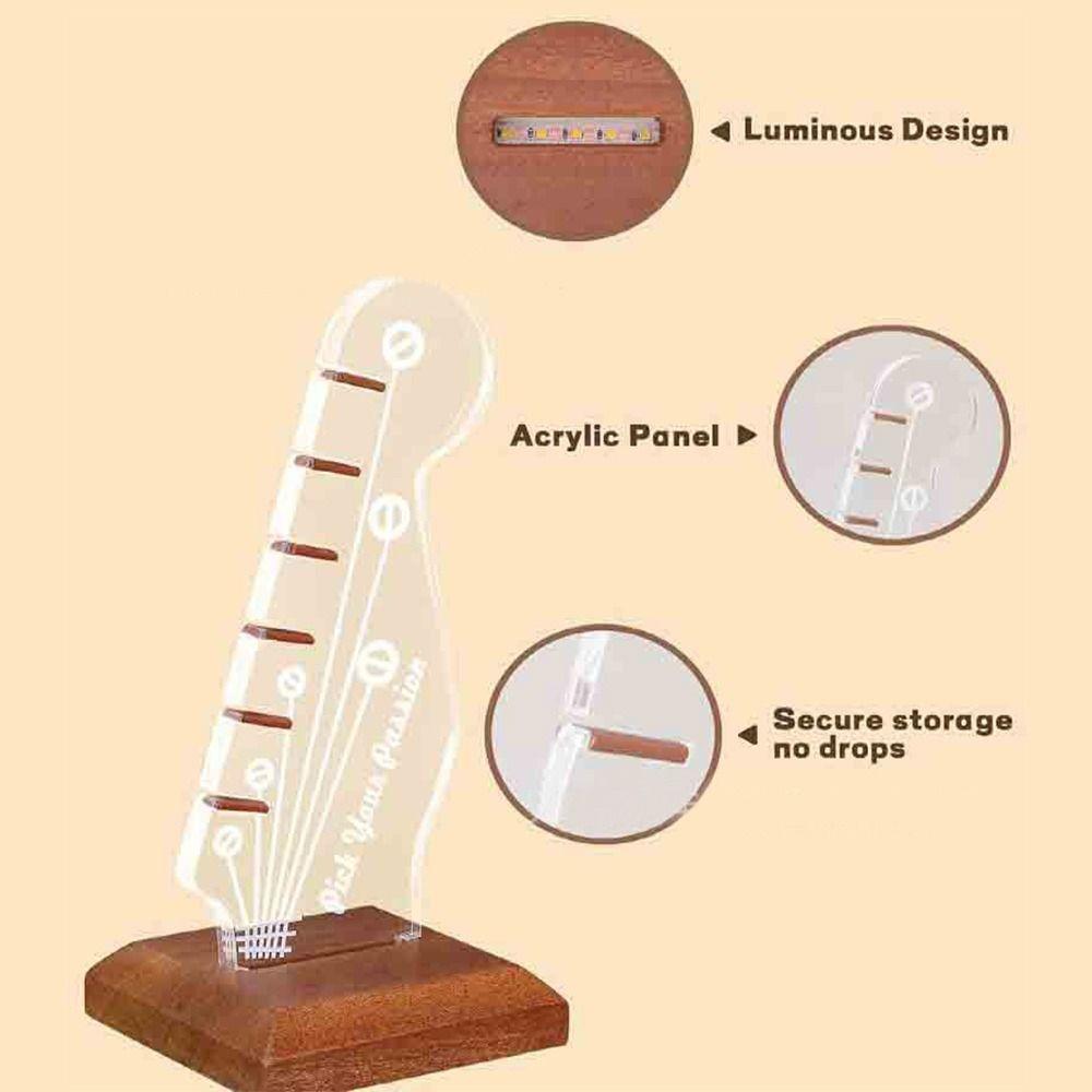 Wooden Base Guitar Rack Storage Light Rack  for MusicEnthusiasts