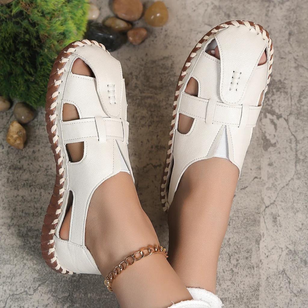 Soft Sole Sandalias Women Summer Flats Comfort Non-slip Loafers Breathable Solid Colour Walking Shoes Sapatenis Feminino Slides