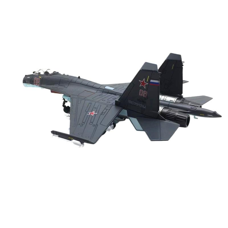 Remote Controlled Aircraft Model 1/100 Su-35 Military Model Aircraft, Su-35 Fighter Simulation Alloy Aircraft Model Collection