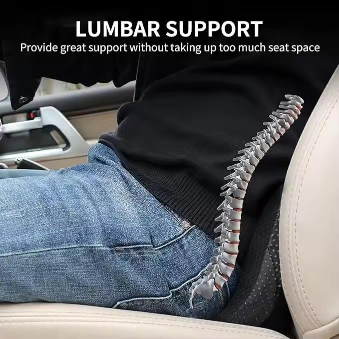 Comfortable Dual-Use Memory Foam Lumbar Support Cushion for Car—Four Seasons Universal Fit