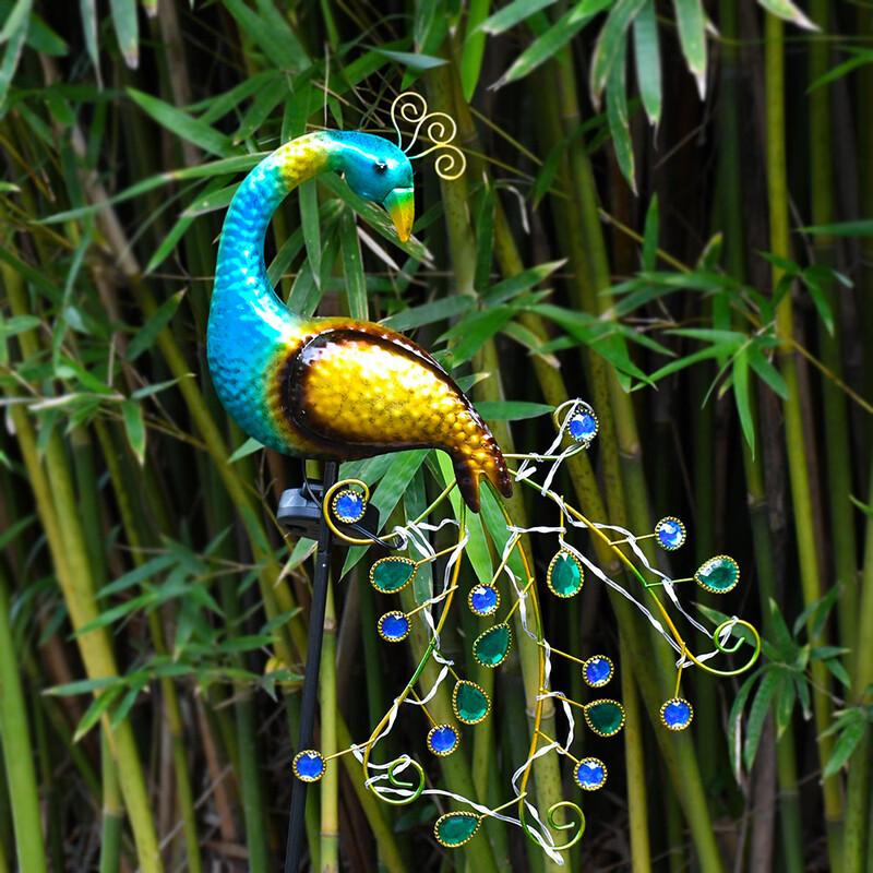 Solar Peacock Garden Light